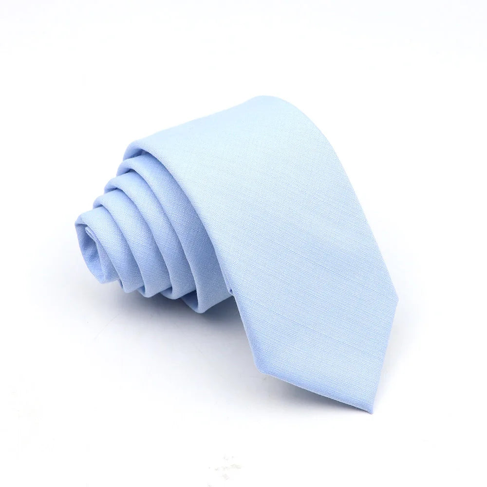 Solid Color Tie Skinny Casual Anti-wrinkle Necktie For Wedding Suit Neckties Pink Blue Grey Ties Cravat Gift Accessory