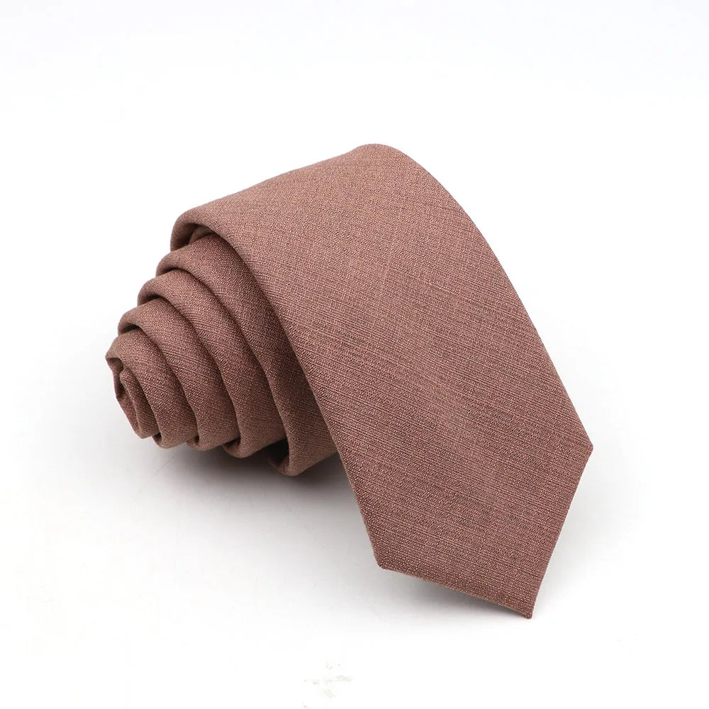 Solid Color Tie Skinny Casual Anti-wrinkle Necktie For Wedding Suit Neckties Pink Blue Grey Ties Cravat Gift Accessory