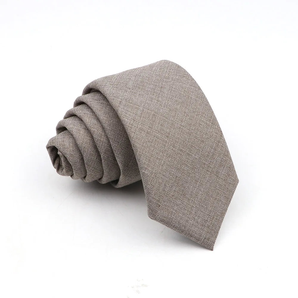 Solid Color Tie Skinny Casual Anti-wrinkle Necktie For Wedding Suit Neckties Pink Blue Grey Ties Cravat Gift Accessory