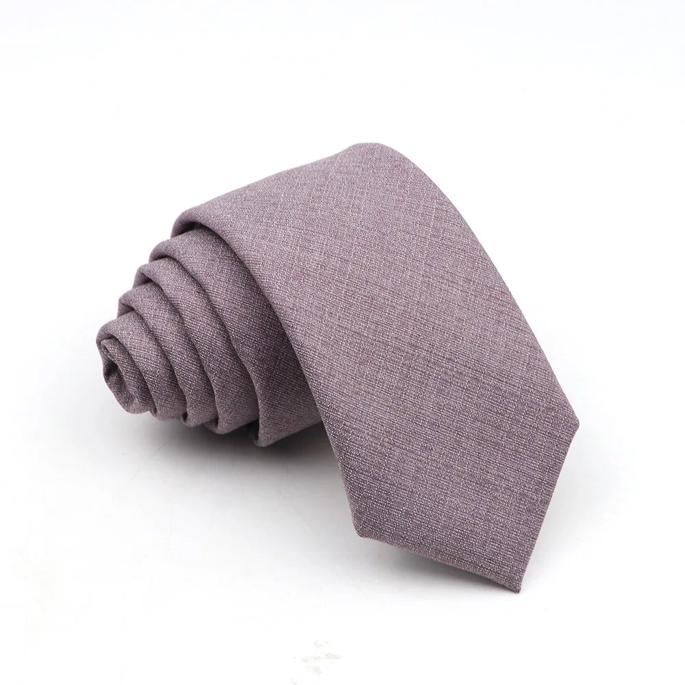 Solid Color Tie Skinny Casual Anti-wrinkle Necktie For Wedding Suit Neckties Pink Blue Grey Ties Cravat Gift Accessory