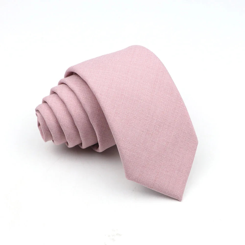 Solid Color Tie Skinny Casual Anti-wrinkle Necktie For Wedding Suit Neckties Pink Blue Grey Ties Cravat Gift Accessory