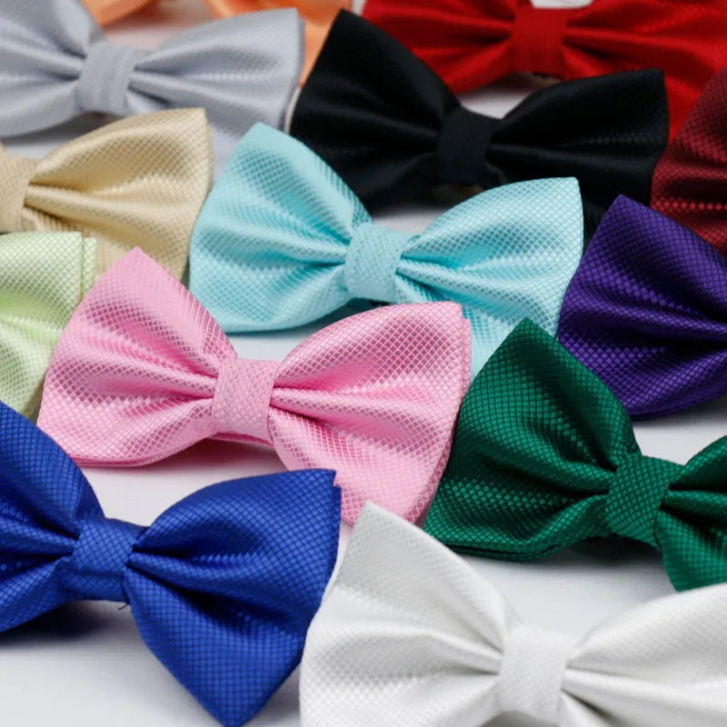 Mens Adult Bowtie Classic Fashion Wedding Party Formal Satin gift Plaids Multicolor Adjust Neck Bow tie Gravata New Clip-On