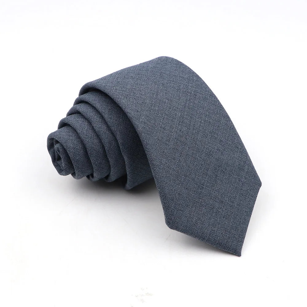 Solid Color Tie Skinny Casual Anti-wrinkle Necktie For Wedding Suit Neckties Pink Blue Grey Ties Cravat Gift Accessory