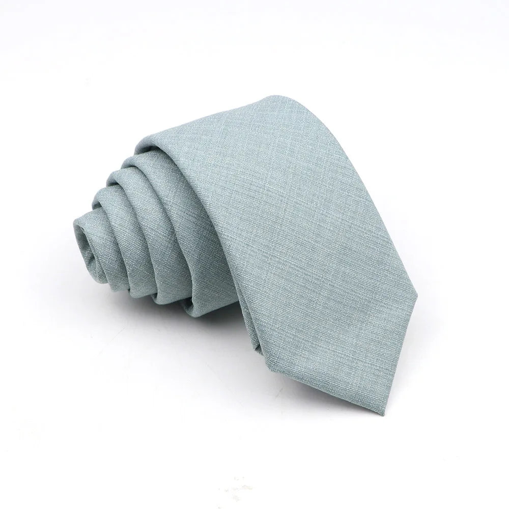 Solid Color Tie Skinny Casual Anti-wrinkle Necktie For Wedding Suit Neckties Pink Blue Grey Ties Cravat Gift Accessory