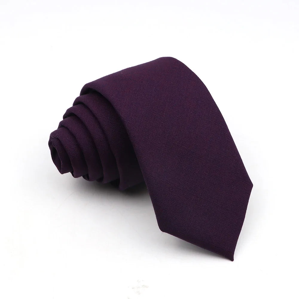 Solid Color Tie Skinny Casual Anti-wrinkle Necktie For Wedding Suit Neckties Pink Blue Grey Ties Cravat Gift Accessory