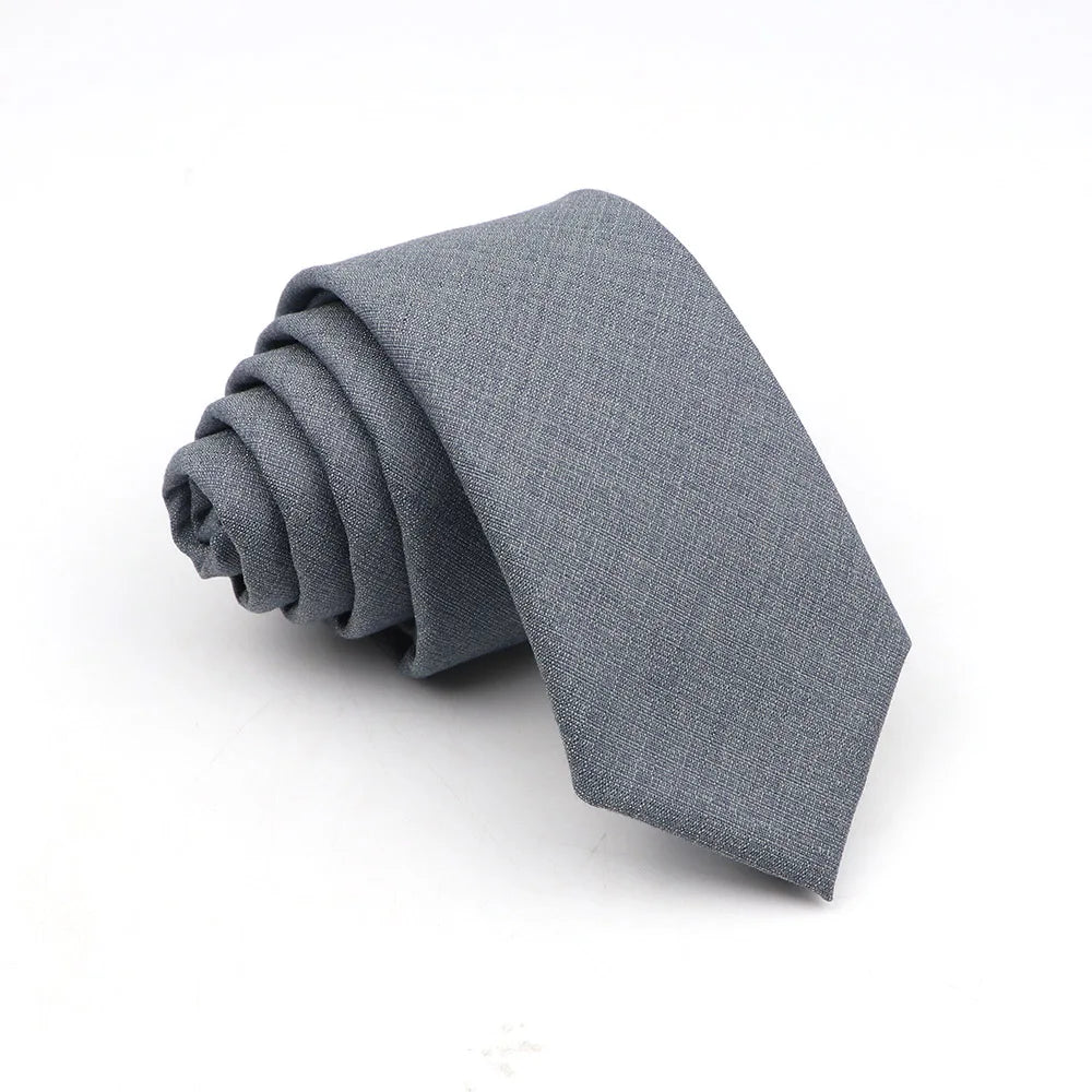 Solid Color Tie Skinny Casual Anti-wrinkle Necktie For Wedding Suit Neckties Pink Blue Grey Ties Cravat Gift Accessory