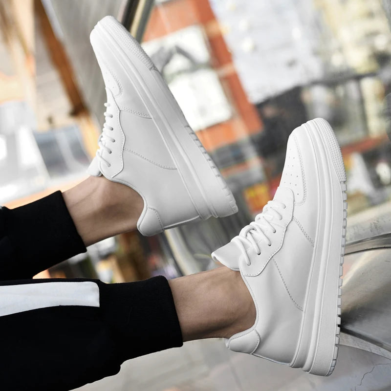 Luxury mens elevator shoes height increase invisible 6 8cm heighten increasing sports sneakers elevate taller lift leather shoes