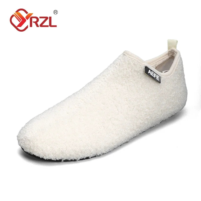 Winter Cotton Shoes Men Warm Slip on Lightweight Winter Slippers Men Plush Bedroom Home Cotton Loafers Men Warm Shoes