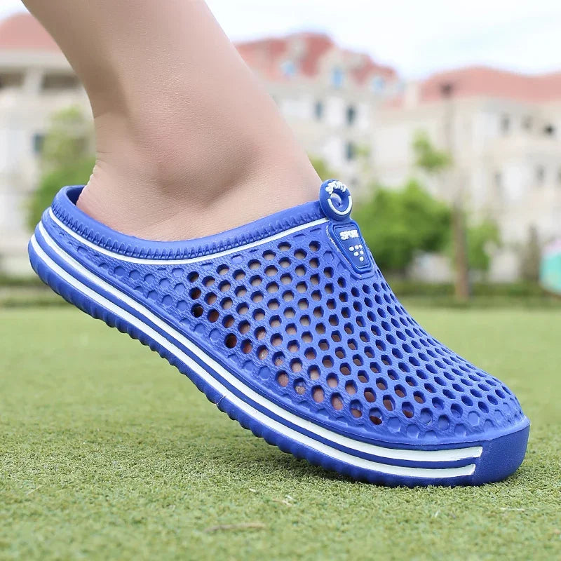 Men Shoes Beach Slippers Unisex Hollow Out Casual Women Beach Sandal Flip Flops Shoes Non-slip