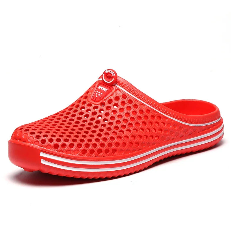 Men Shoes Beach Slippers Unisex Hollow Out Casual Women Beach Sandal Flip Flops Shoes Non-slip