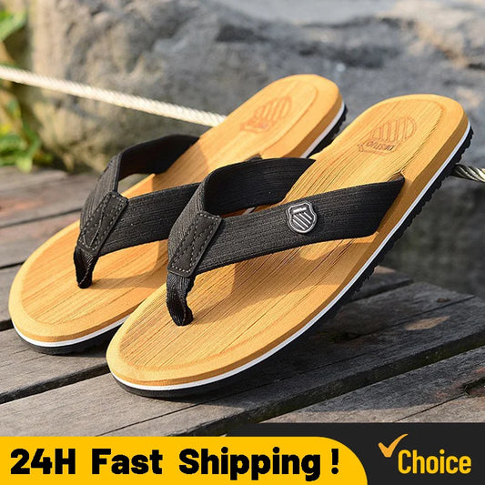 Casual Flip Flops For Men Slippers Beach Sandals Summer Non-Slip Flat Slides Men Slippers Indoor House Shoes Man Male Slipper