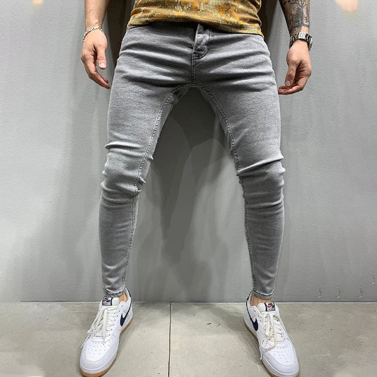 Men's Stretchy SKinny Jeans Solid Color Slim Fit Casual Pants Fashion Mens Designer Clothes Streetwear Denim Trousers