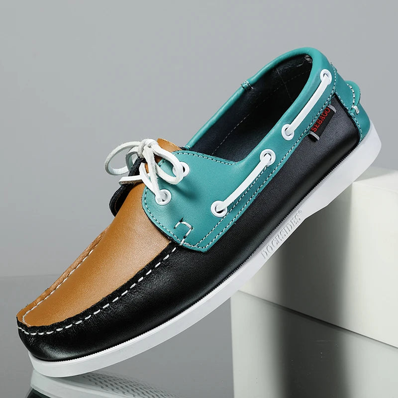 New Genuine Leather Loafers Men Moccasin Sneakers Driving Shoes Causal Men Shoes Footwear Docksides Classic Boat Shoes