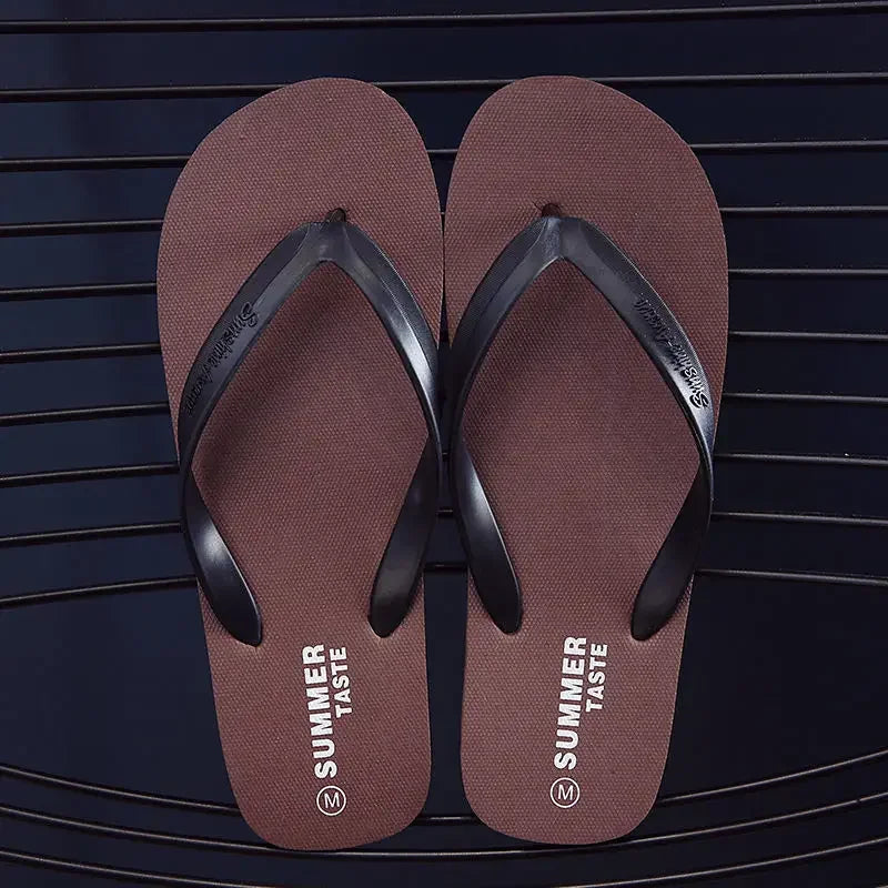 Men's Thick-soled Non-slip Soft-soled Fashionable Outer Wear Flip Flops Unique Wear-resistant Beach Shoes