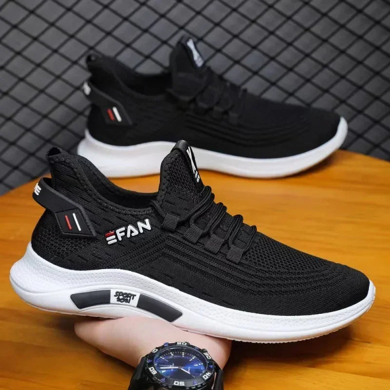 Spring White Casual Shoes Breathable Non-slip Walking Sneakers Men Shoes Outdoor Comfortable Fashion Lace Up Running Shoes