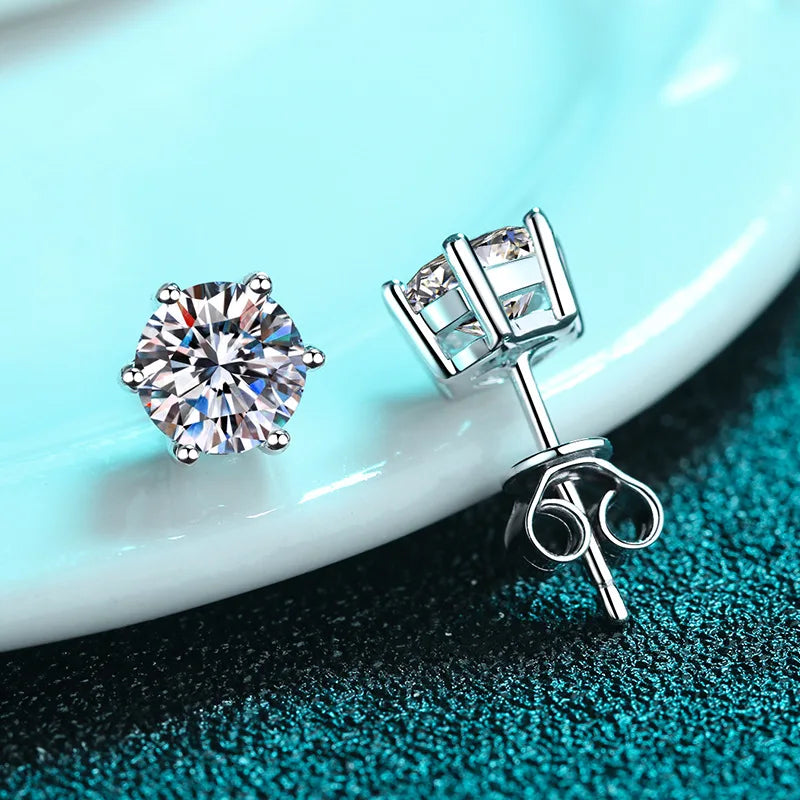 925 Sterling Silver Star Stud Earrings AAA Zircon High Quality For Women Earring Wedding Fashion Jewellery Accessories  Party Gift