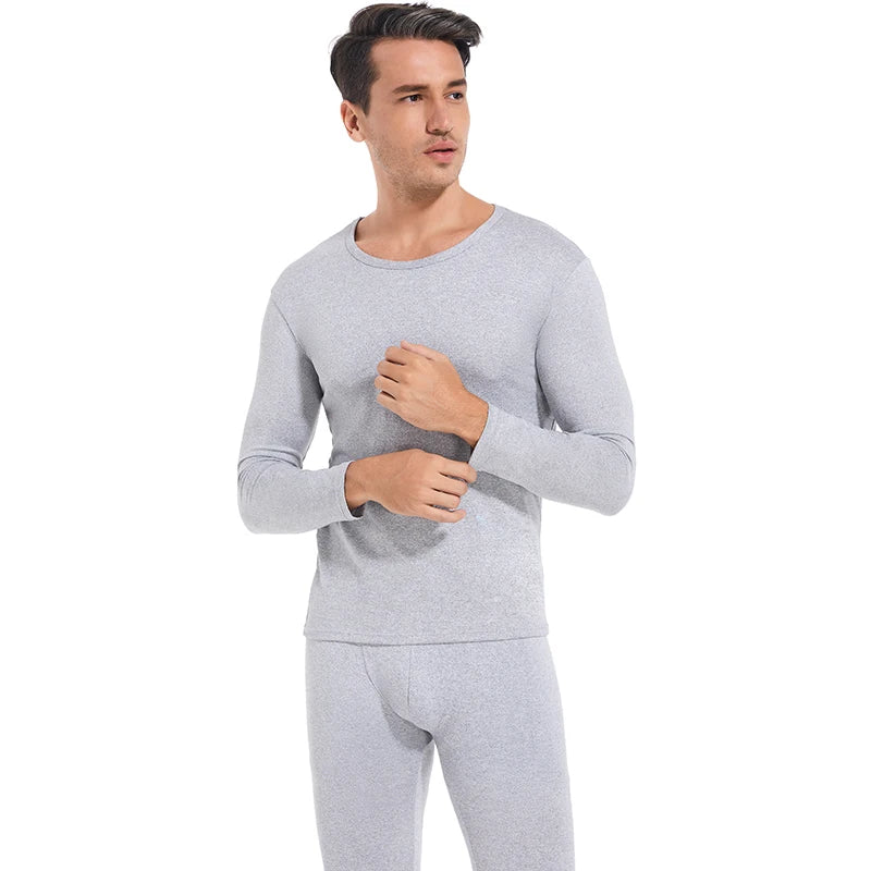 Thermal Innerwear for Men Long Johns With Fleece Lined Set Cold Weather Winter Top Bottom