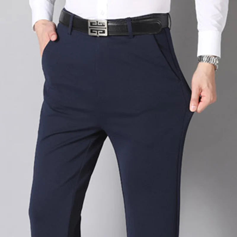 Thin Fashion Business Casual Suit Pants Long Pants Men's Elastic Straight Sleeve Formal Pants