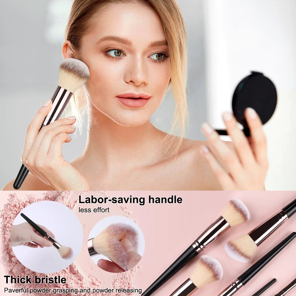 3-20PCS Makeup Brushes Set Foundation Eye Shadow Blush Highlighter Concealer Brush Female Beauty Tool Beauty Sponges Thumb Puffs