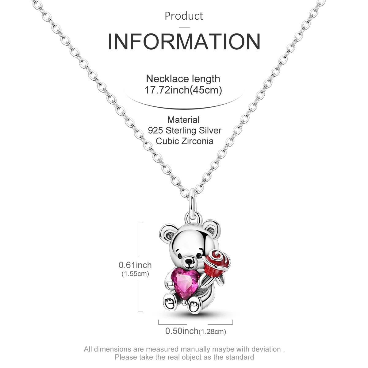 925 Sterling Silver Necklace Zircon Heart Butterfly Simple Necklaces For Women Jewellery Gift Female