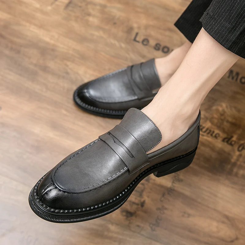 New Men Loafers Formal Leather Shoes