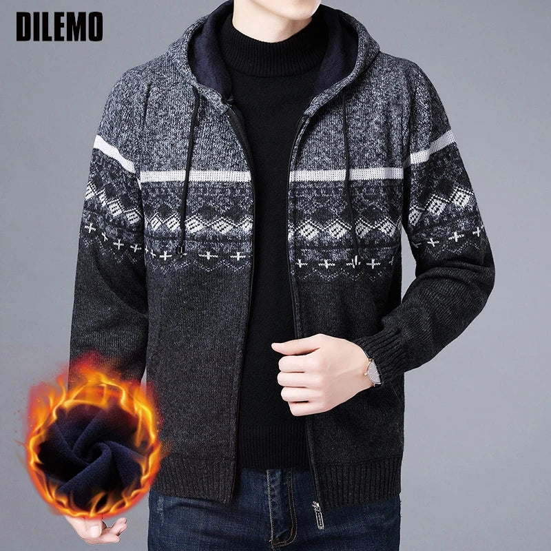 Casual Fashion Hooded Cardigan Patchwork Jacket Mens Outerwear Windbreaker Coats Men Clothes