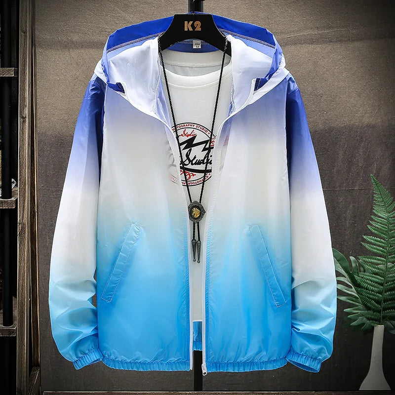 New Summer Casual Color-Blocked Jacket - Lightweight, Windproof, Breathable, and High-Quality Outdoor Wear