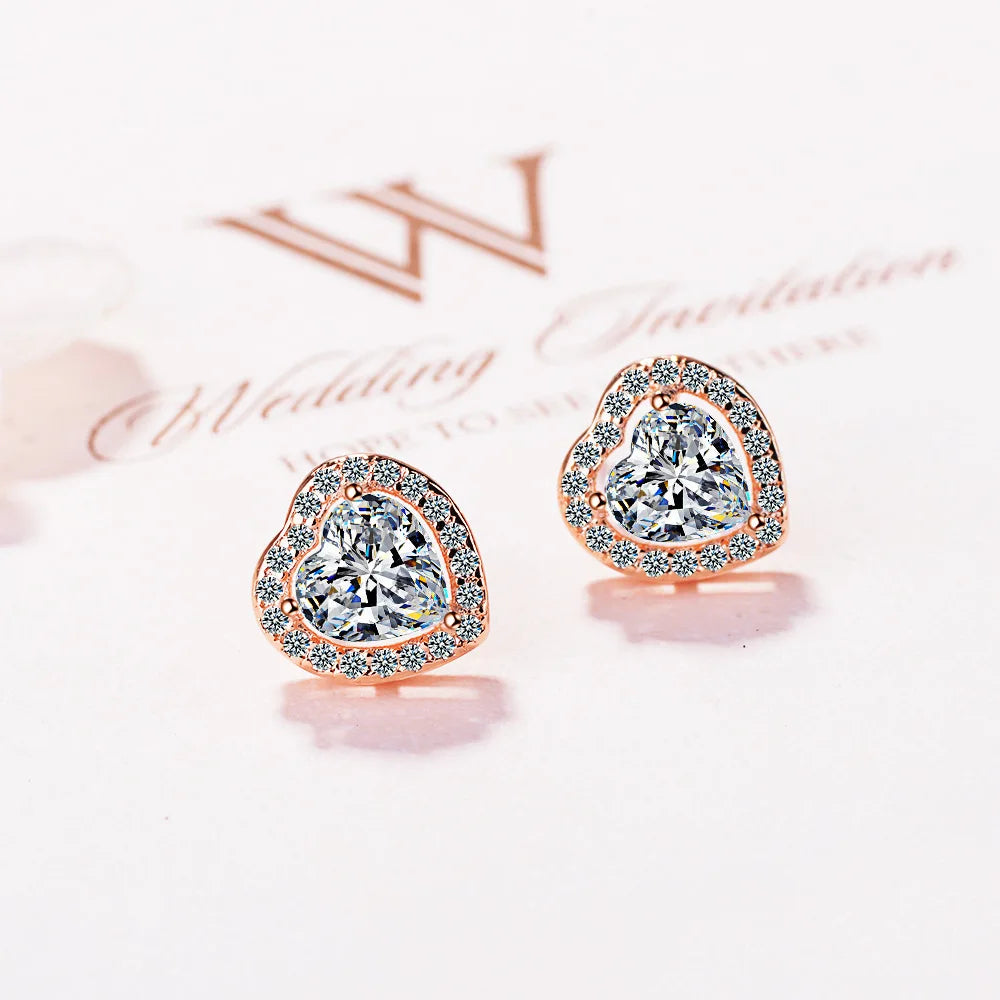 925 Sterling Silver Star Stud Earrings AAA Zircon High Quality For Women Earring Wedding Fashion Jewellery Accessories  Party Gift