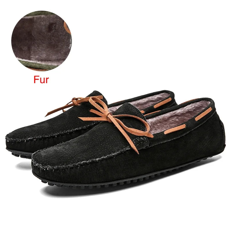 Casual Men Genuine Leather Shoes Summer Breathable Green Men's Loafers Leather Shoes Sapato Masculino Zapatos Hombre