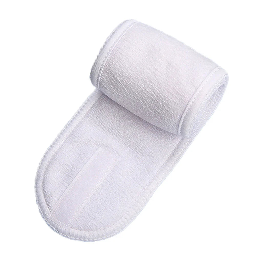 Women Adjustable SPA Facial Headband Bath Makeup Hair Band Headbands for Face Washing Soft Toweling Hair Make Up Accessories