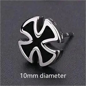 Classic Men's Stainless Steel Earrings Men's and Boys' Earrings Punk Gothic Earrings