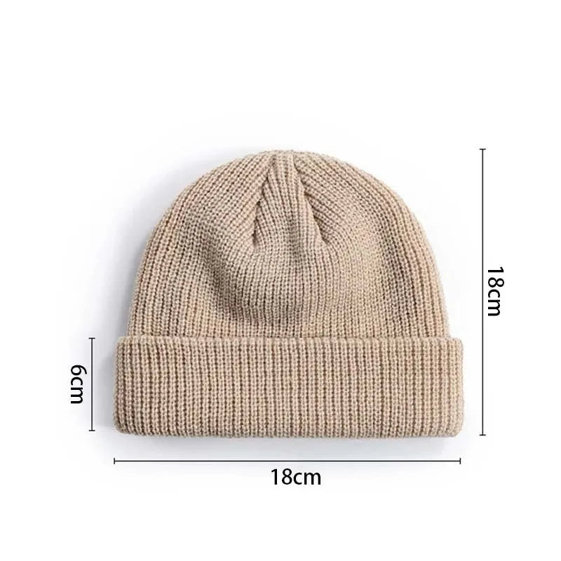 Rimiut Knitted Hat Unisex Caps Wool Fashion Simple Warm Skullies Beanies Solid Autumn Winter Beanie Cap Trendy Style