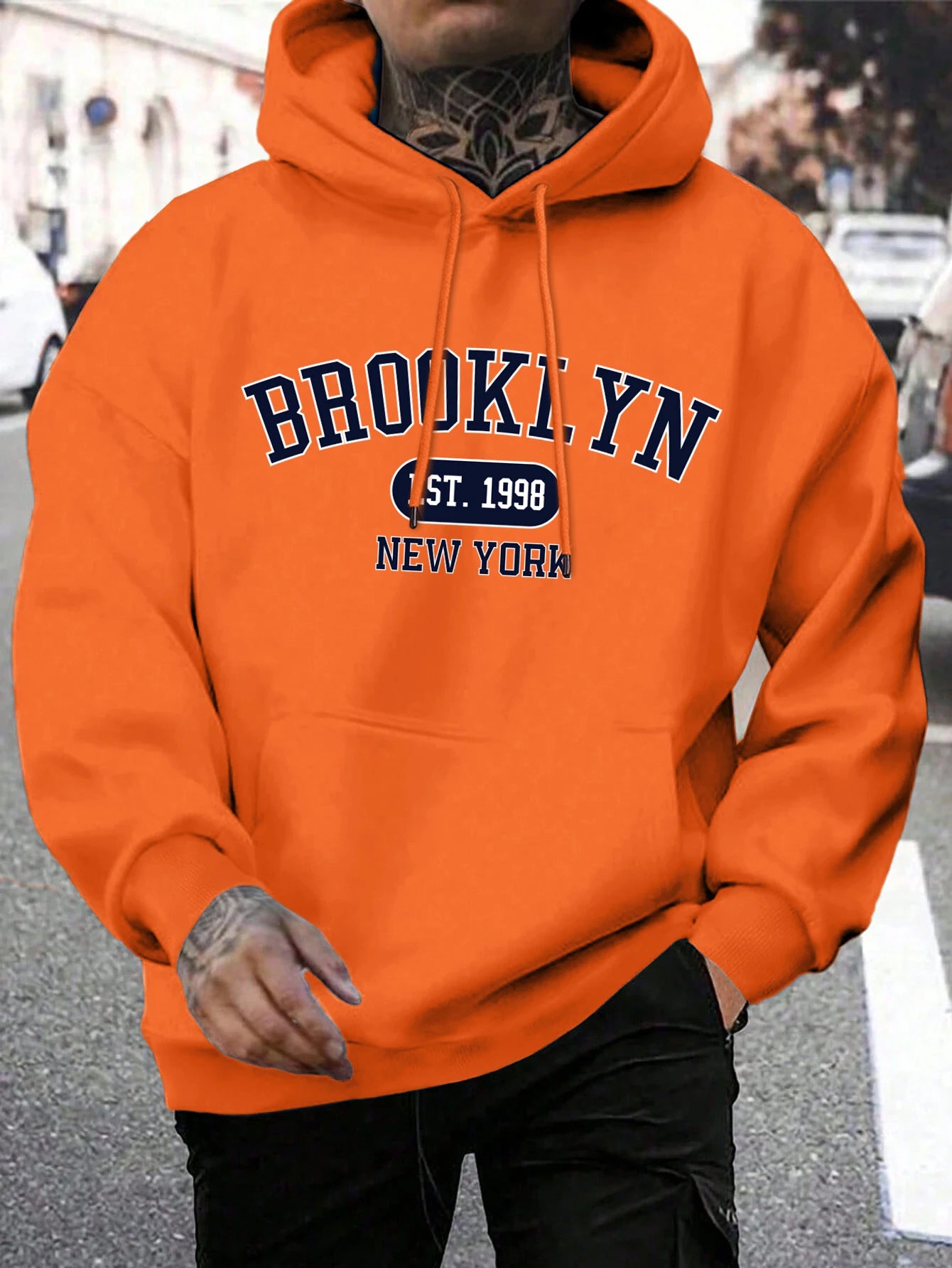 Brooklyn Est 1998 New York Printing Men Hoodies Harajuku Crewneck Hoodie Fashion Oversize Hoody Autumn Comfortable Tracksuit