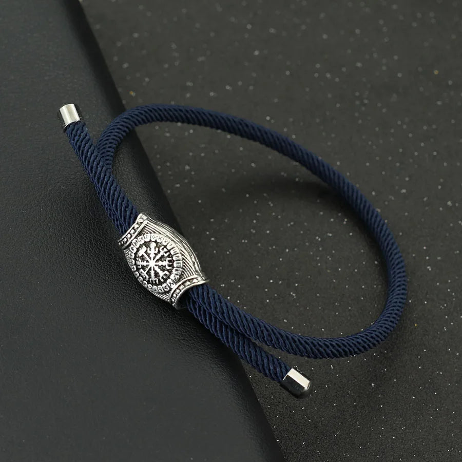 Retro Mens Viking Bracelet Handmade Adjustable Rope Braslet Casual Accessories Gift For Him Pulseras Para Hombre Fabric Braclet