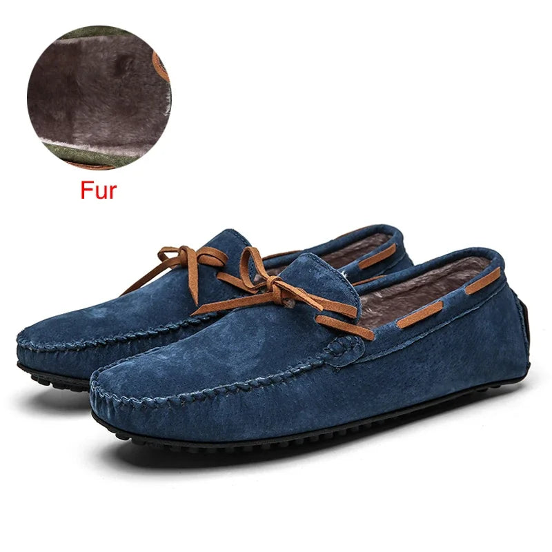 Casual Men Genuine Leather Shoes Summer Breathable Green Men's Loafers Leather Shoes Sapato Masculino Zapatos Hombre