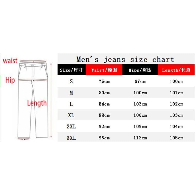 Men's Stretchy SKinny Jeans Solid Color Slim Fit Casual Pants Fashion Mens Designer Clothes Streetwear Denim Trousers