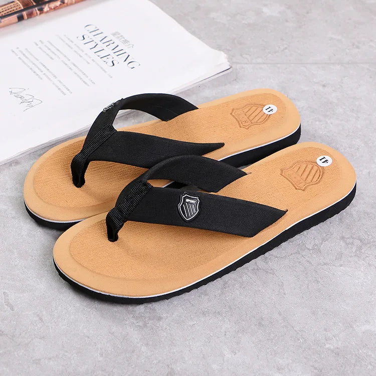 Casual Flip Flops For Men Slippers Beach Sandals Summer Non-Slip Flat Slides Men Slippers Indoor House Shoes Man Male Slipper