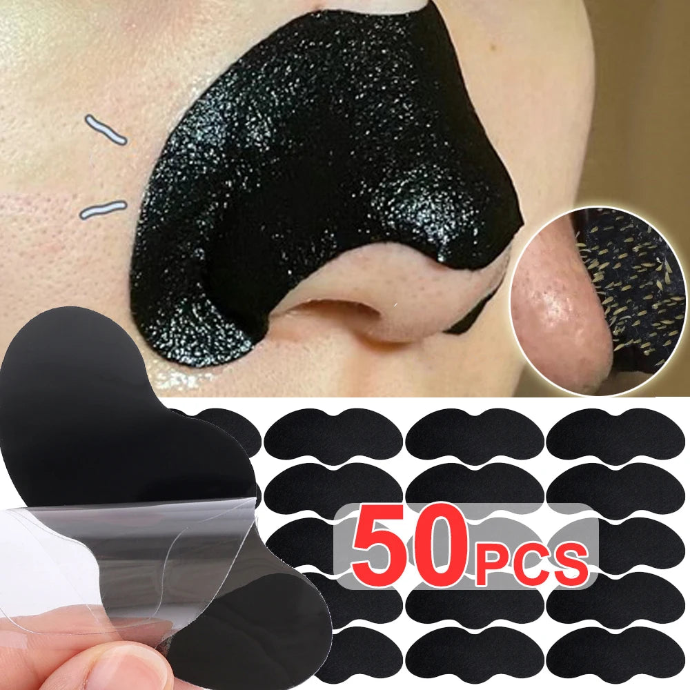 10-50pcs Blackhead Remover Mask Black Dots Spots Acne Treatment Mask Nose Sticker Cleaner Nose Pore Deep Clean Strip Makeup Tool