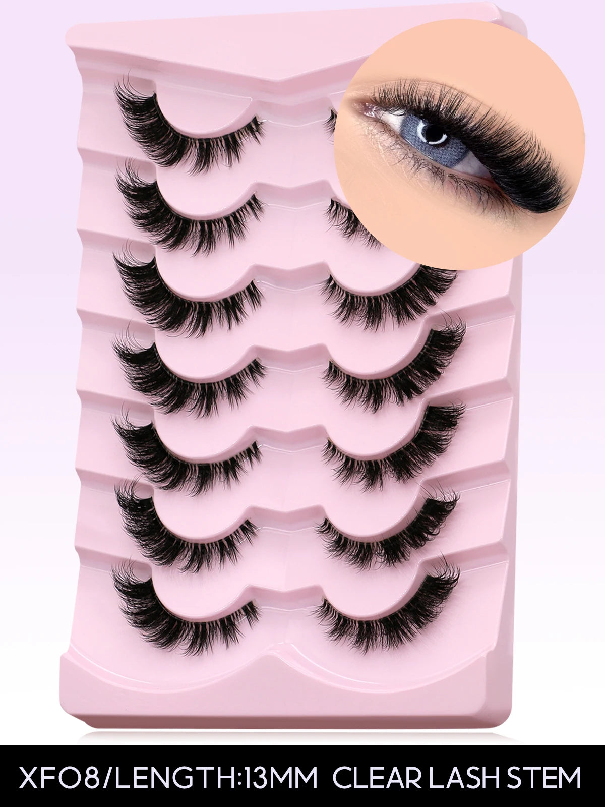 Cat Eye Lashes Natural long Clear Band Lashes Winged End Eye Elongated Eyelashes Faux Mink Eyelashes Makeup