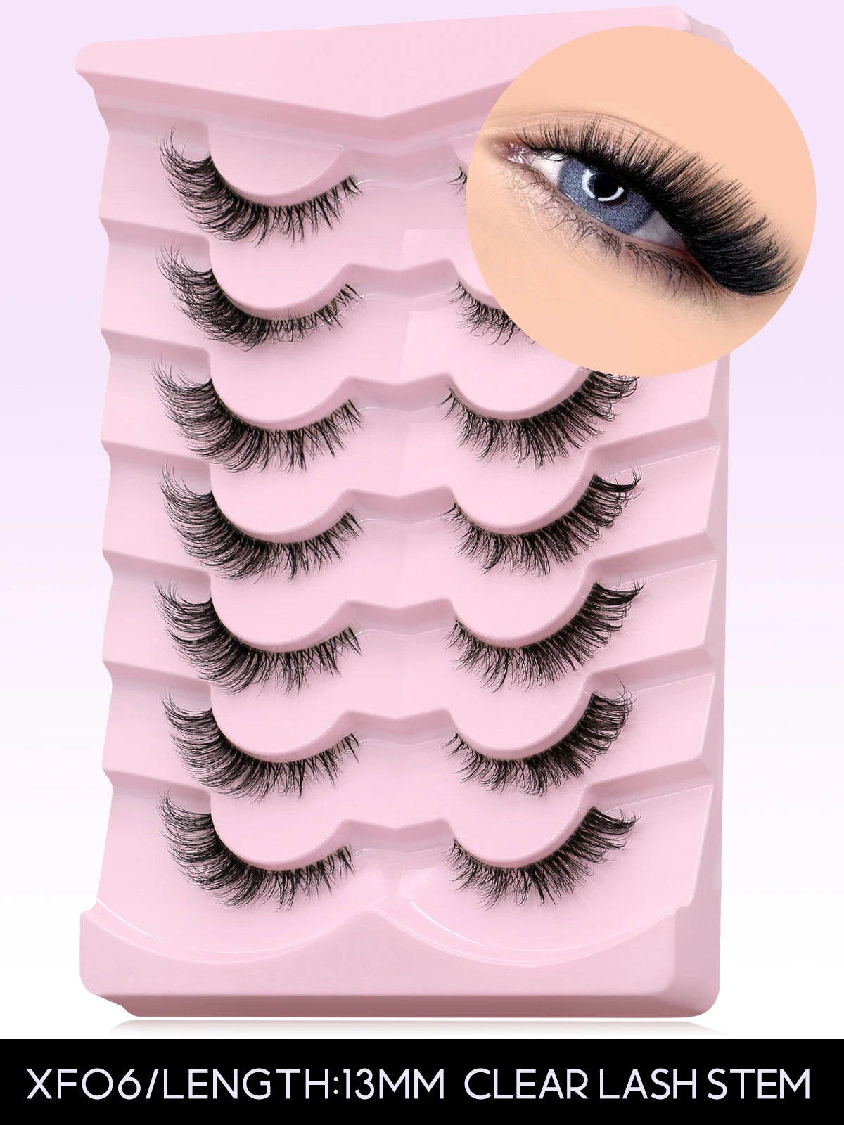 Cat Eye Lashes Natural long Clear Band Lashes Winged End Eye Elongated Eyelashes Faux Mink Eyelashes Makeup