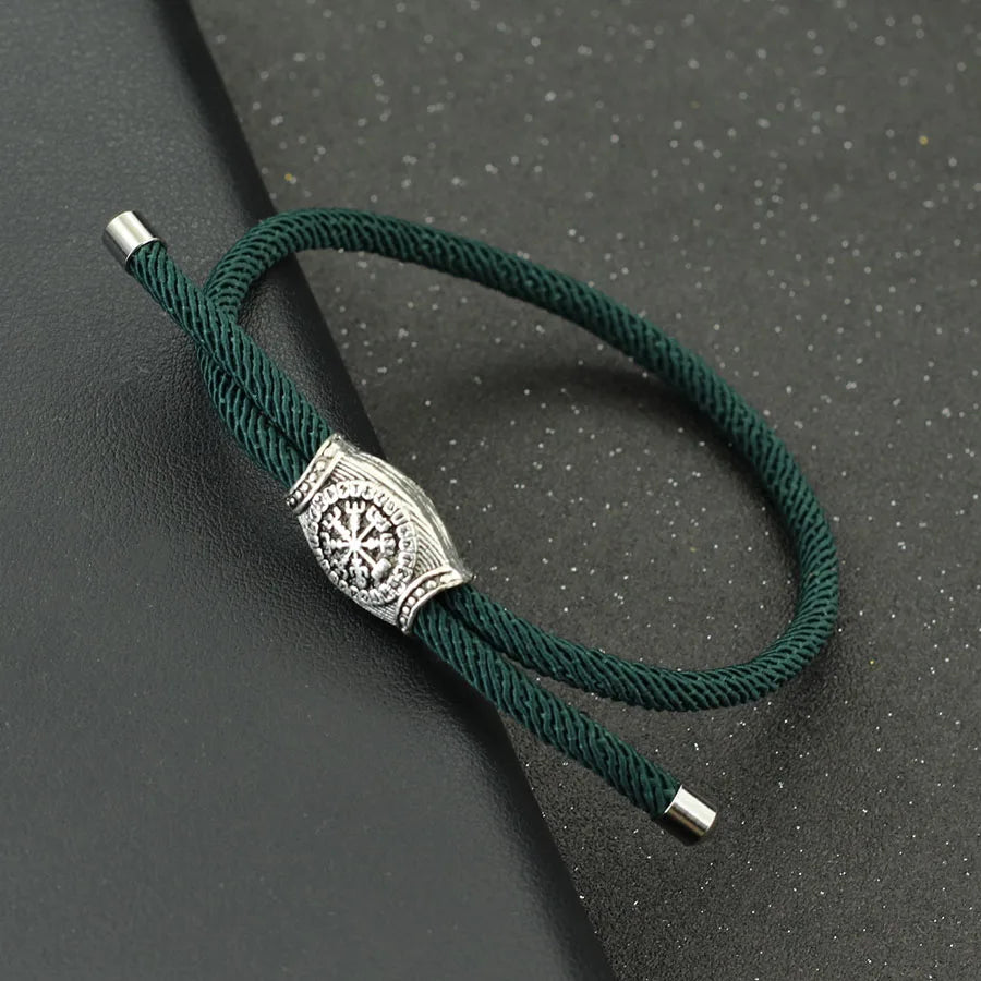 Retro Mens Viking Bracelet Handmade Adjustable Rope Braslet Casual Accessories Gift For Him Pulseras Para Hombre Fabric Braclet