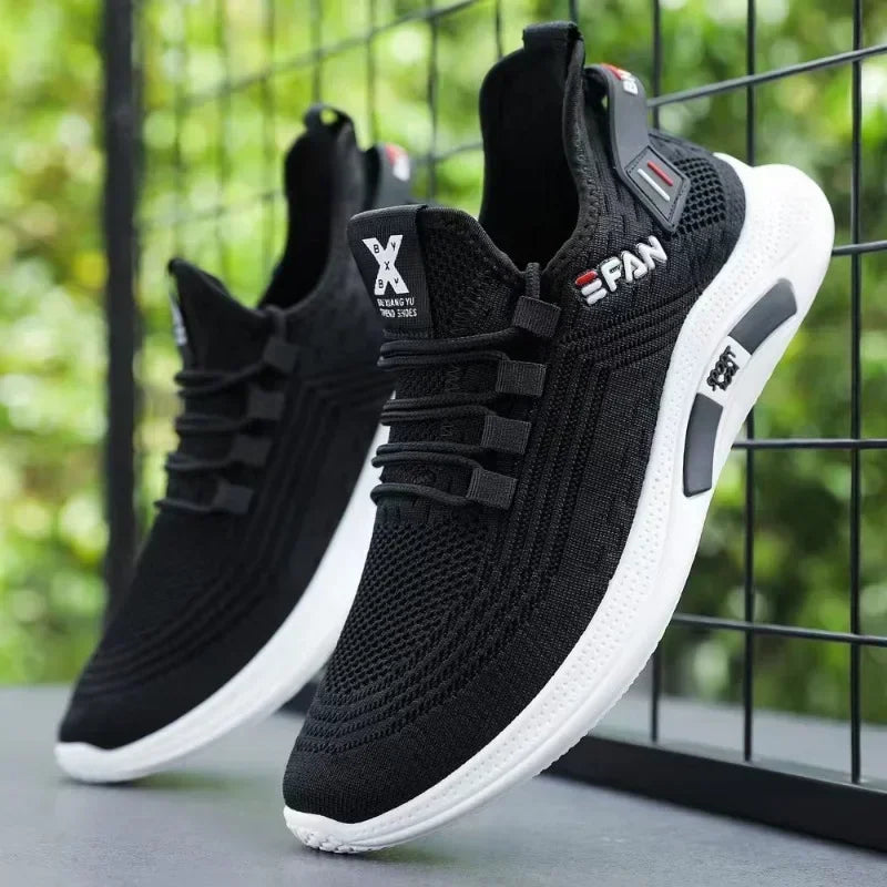 Spring White Casual Shoes Breathable Non-slip Walking Sneakers Men Shoes Outdoor Comfortable Fashion Lace Up Running Shoes