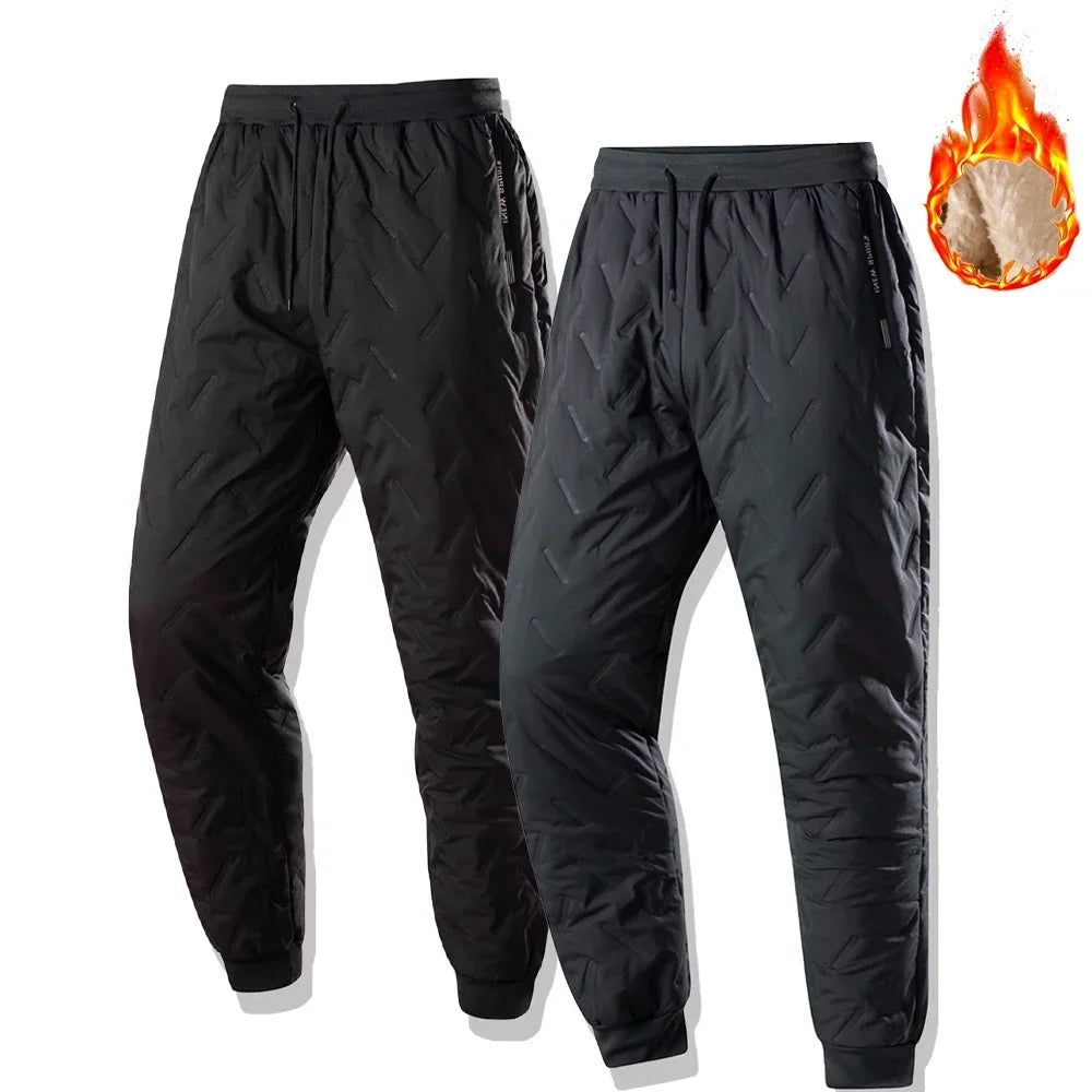 Men's Winter Warm Pants Thicken Thermal Sweatpants Male Outdoors Windproof Jogging Pants Lambswool Trousers Casual Streetwear