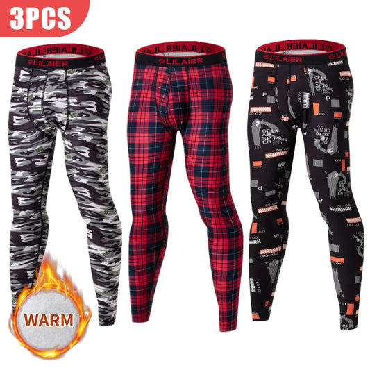 3/1 Pack Autumn And Winter Men's Fashion Print Slim Autumn Pants