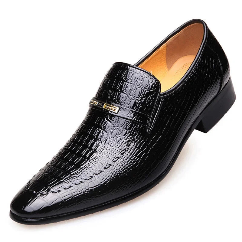 Shoes Luxury Mens PU Leather Pattern Men Business Dress Shoes