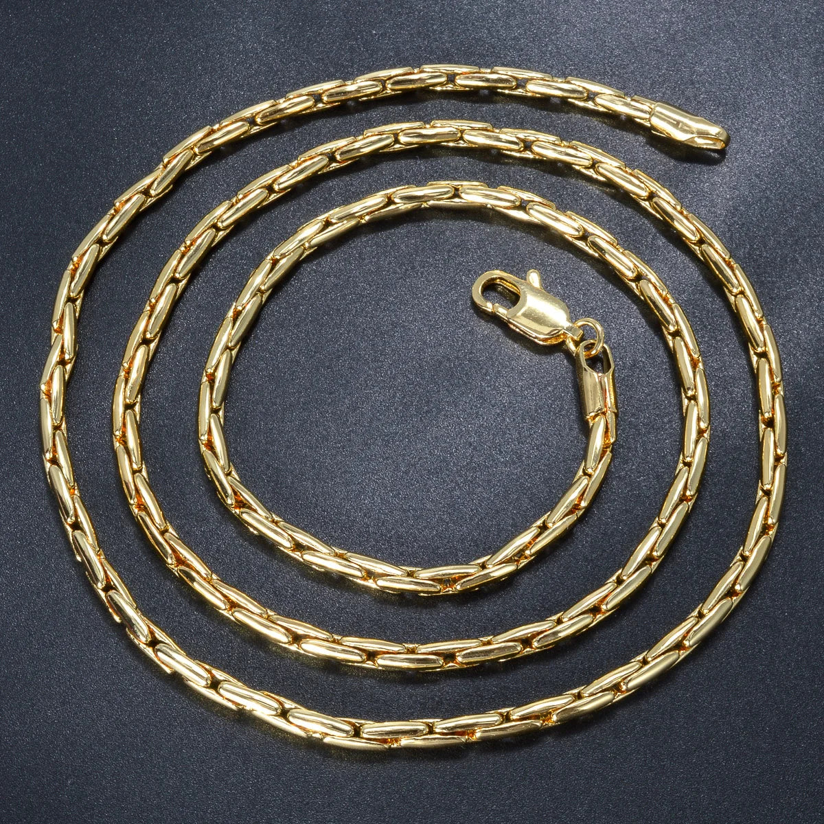 Hip hop Punk Curb Cuban Link Chain Necklace for Women Men Statement Italian 18K Gold Color Choker Trendy Daily or Wedding Party Gift