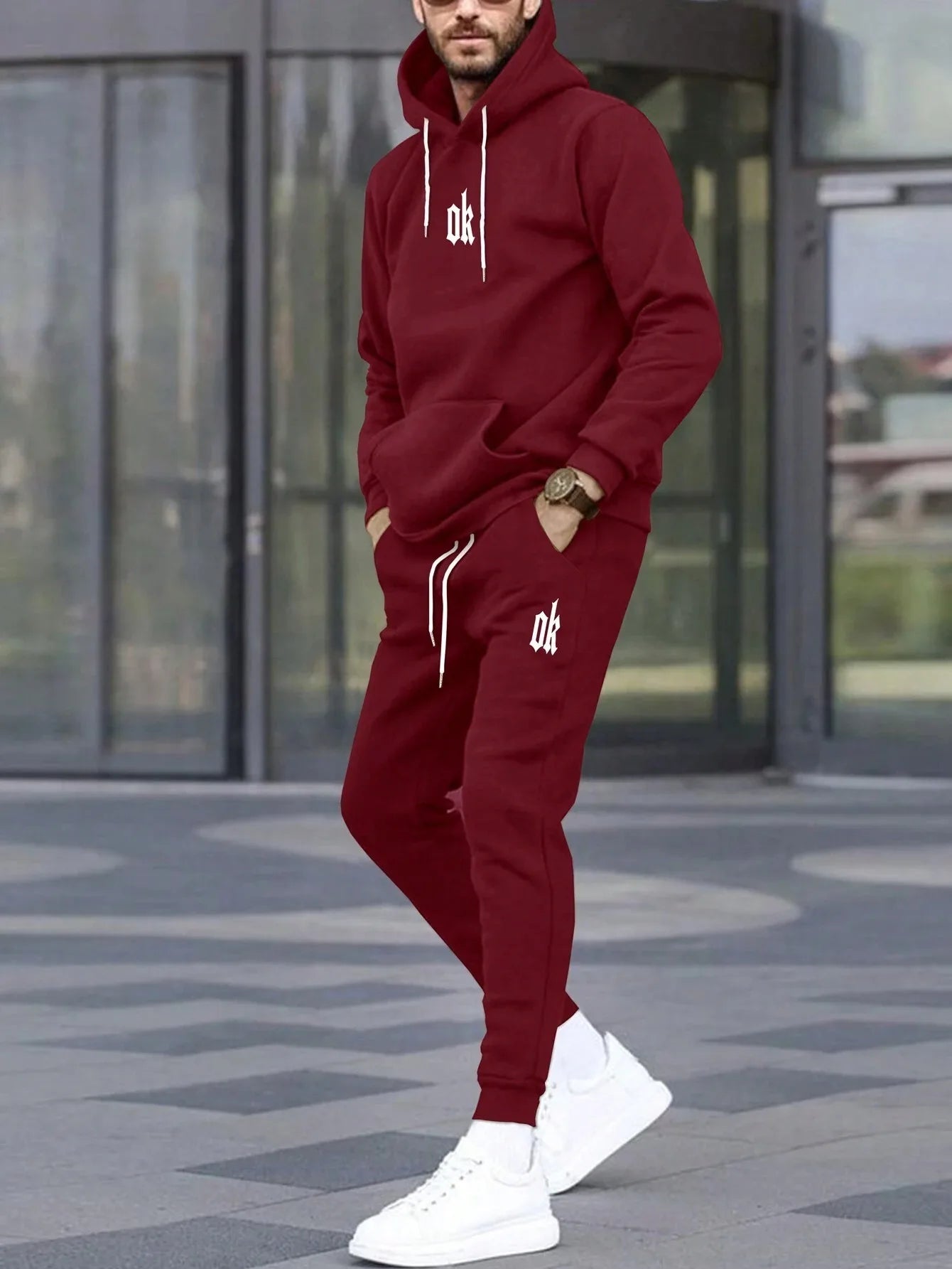 Autumn Winter Two Piece Set for men Drawstring Women's Tracksuit Hooded Suit Quality Comfortable Casual Pullover Fashion Daily