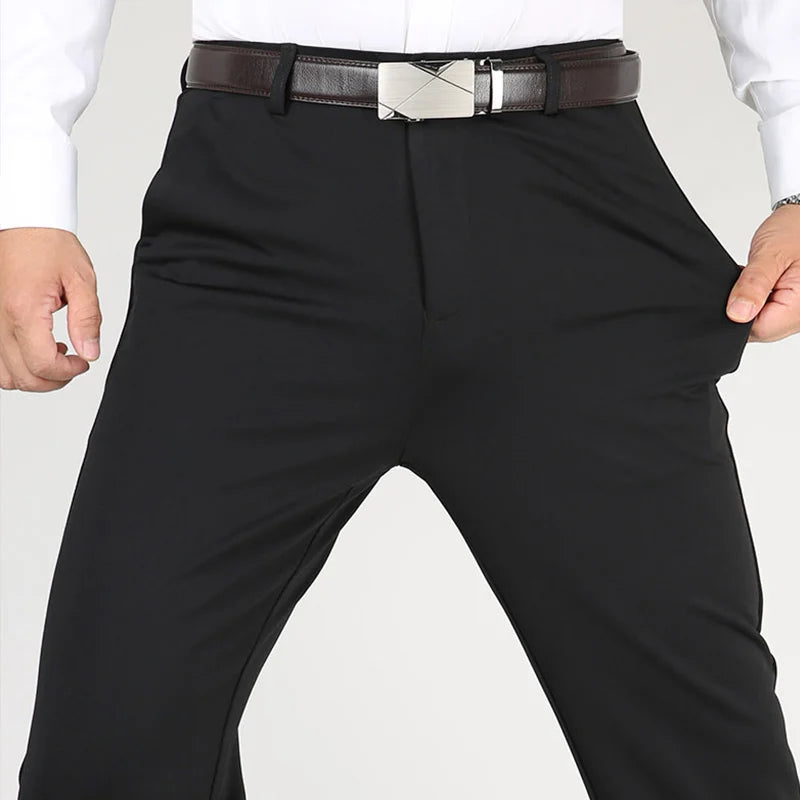 Thin Fashion Business Casual Suit Pants Long Pants Men's Elastic Straight Sleeve Formal Pants