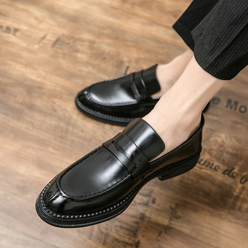 New Men Loafers Formal Leather Shoes