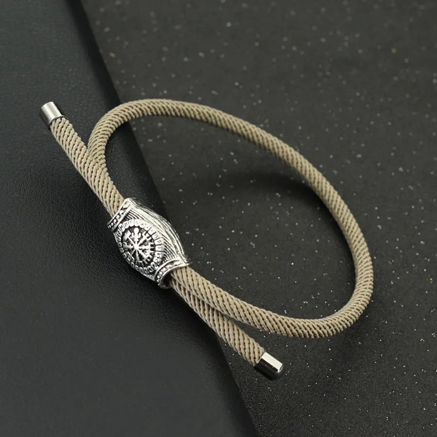 Retro Mens Viking Bracelet Handmade Adjustable Rope Braslet Casual Accessories Gift For Him Pulseras Para Hombre Fabric Braclet